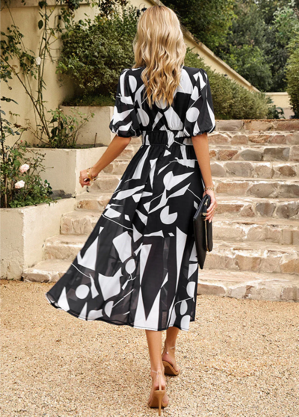 Floral Midi Dress, Women's Flattering Fit