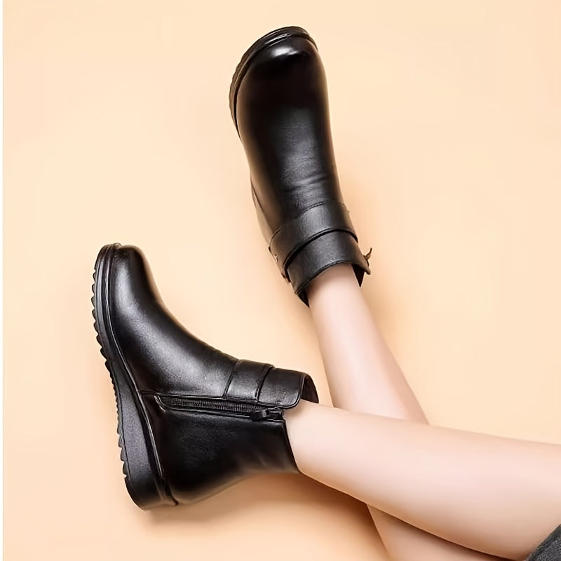 Buckle Ankle Boots for Women, Cozy Style