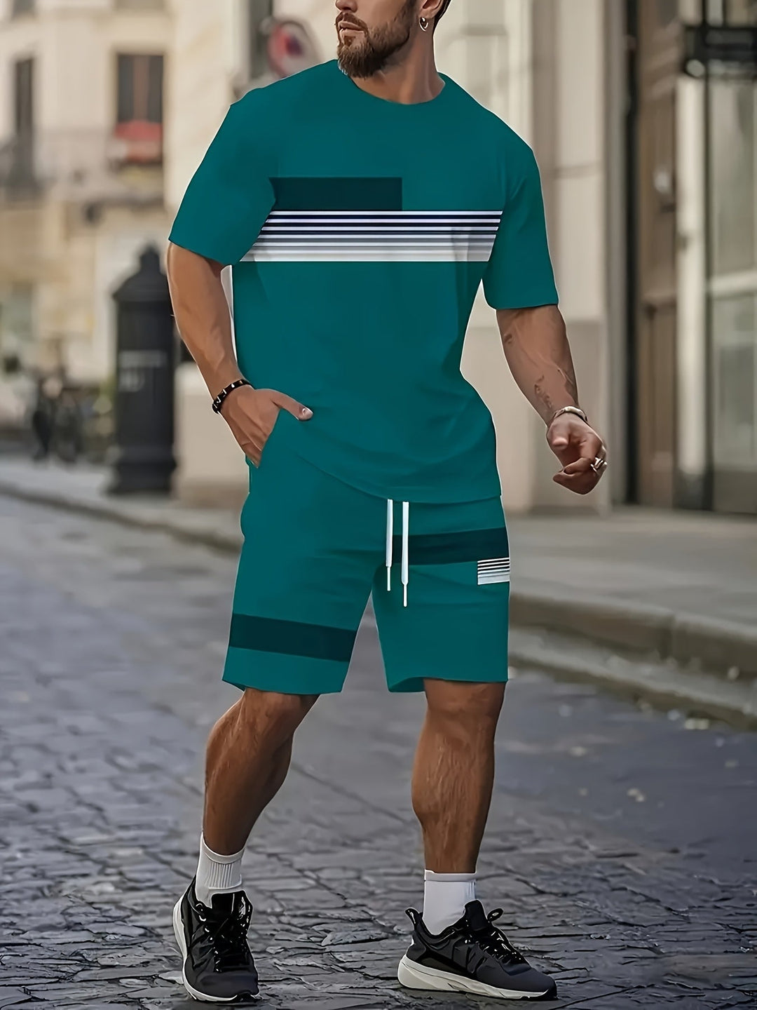 Two-Piece Summer Set for Men, Relaxed Style