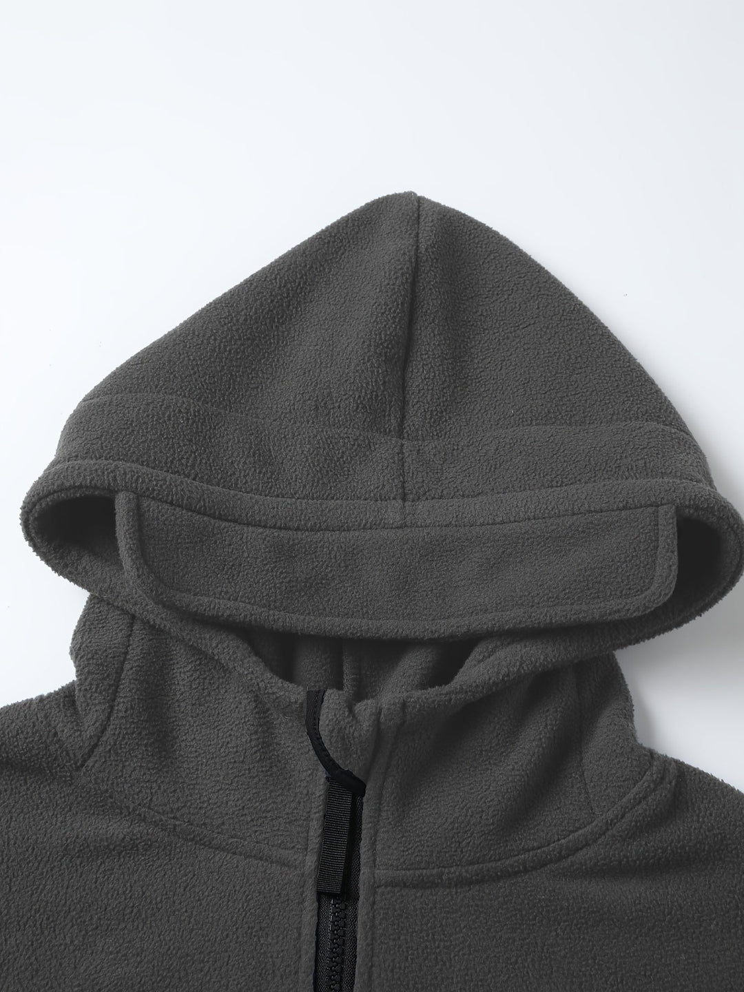 Rugged Hooded Zip Jacket for Men, Plus Size