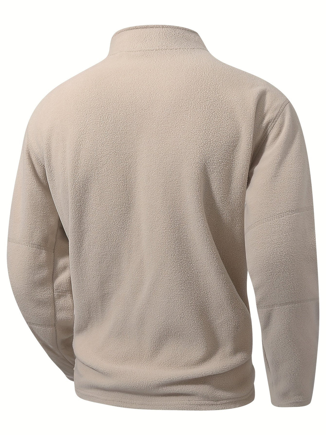 Half-Zip Stand-Collar Pullover for Men, Plus Size