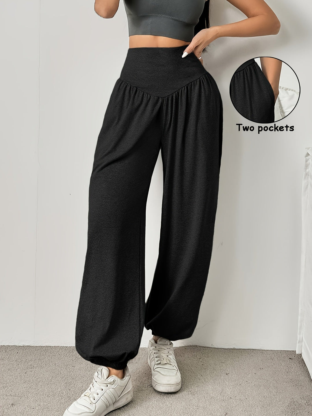 Women's High-Waist Wide-Leg Lounge Trousers