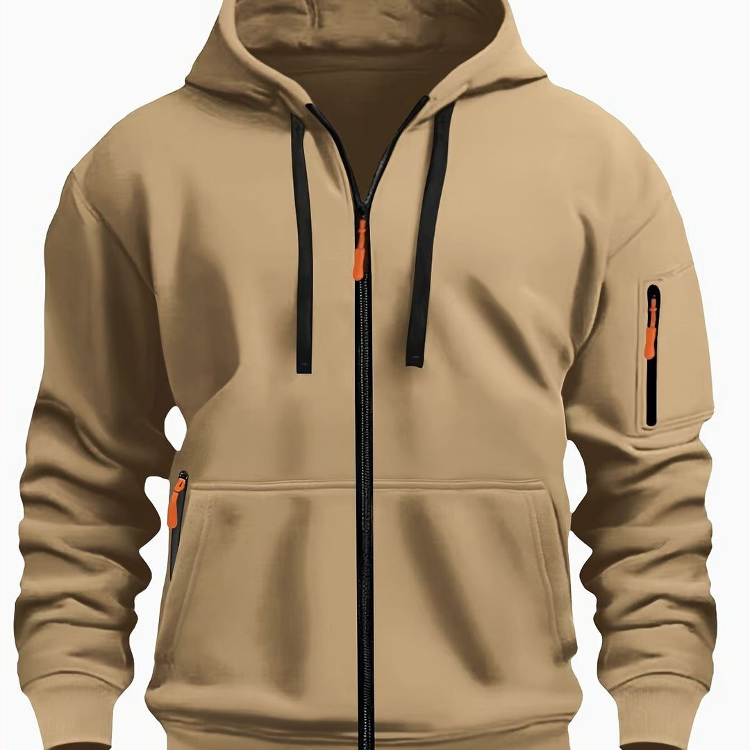 Everyday Zip-Up Hoodie for Men, Plus Size