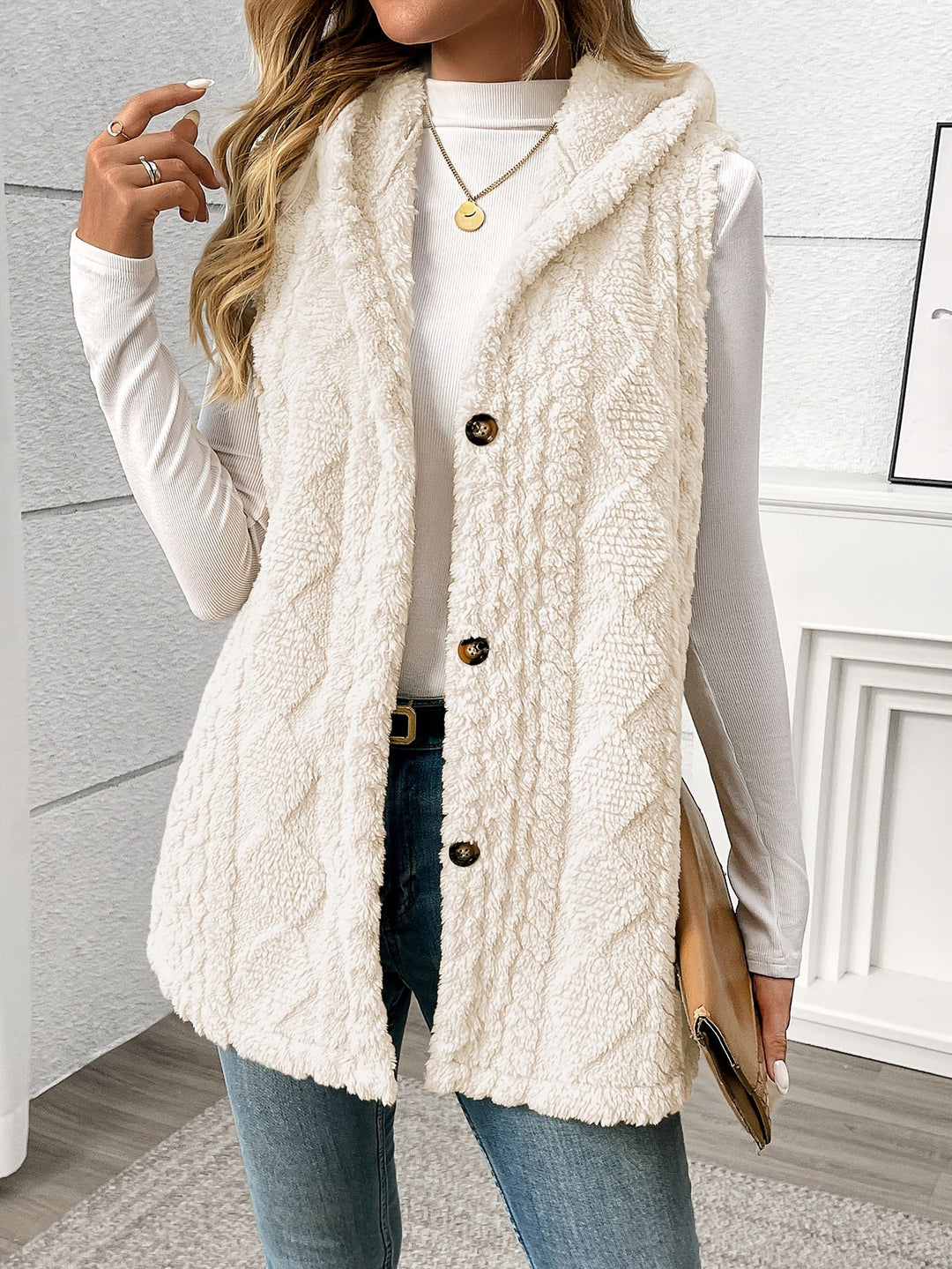 Cozy Hooded Sleeveless Vest for Women