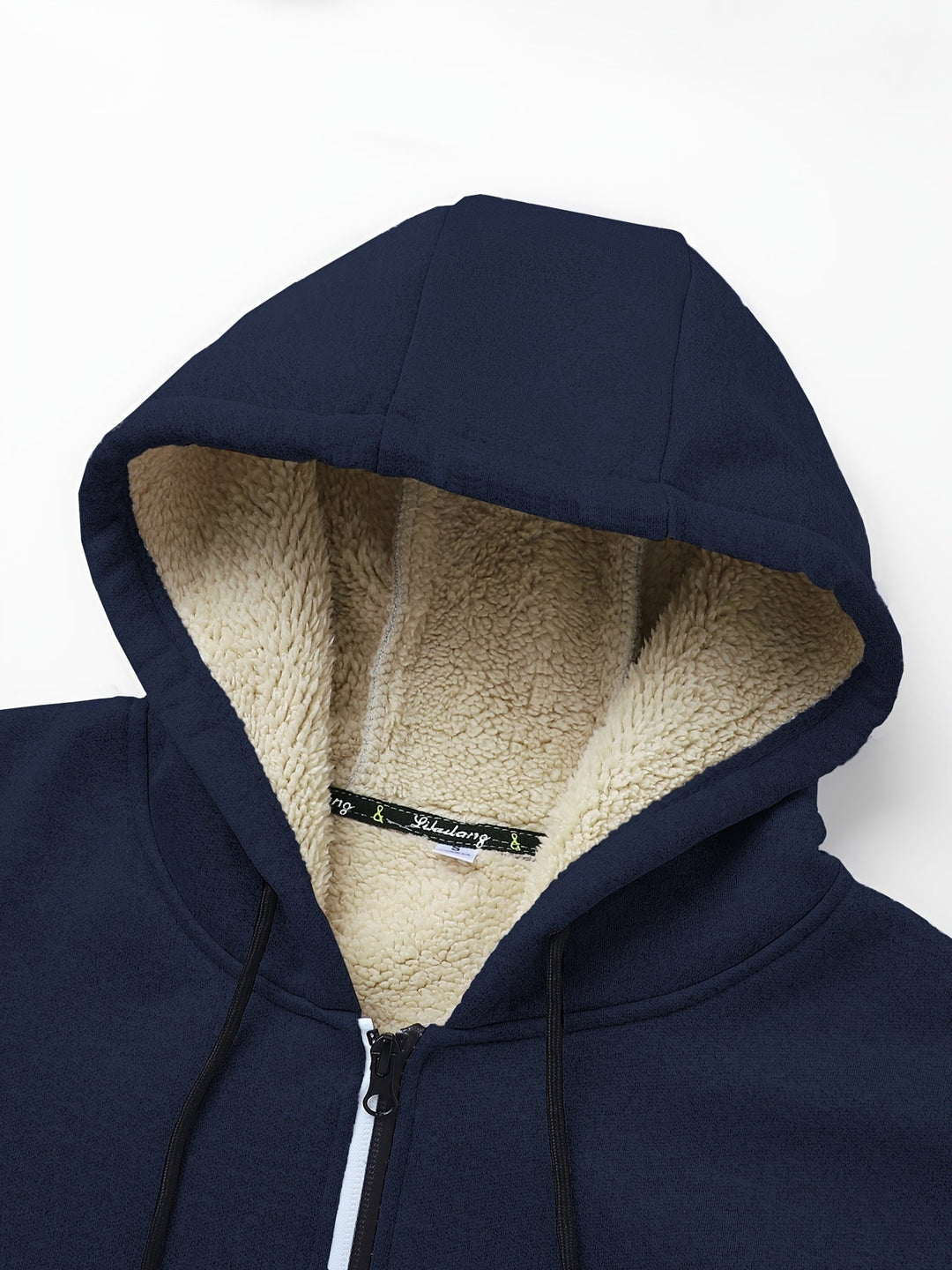 Cozy Hooded Zip-Up Jacket for Men, Plus Size
