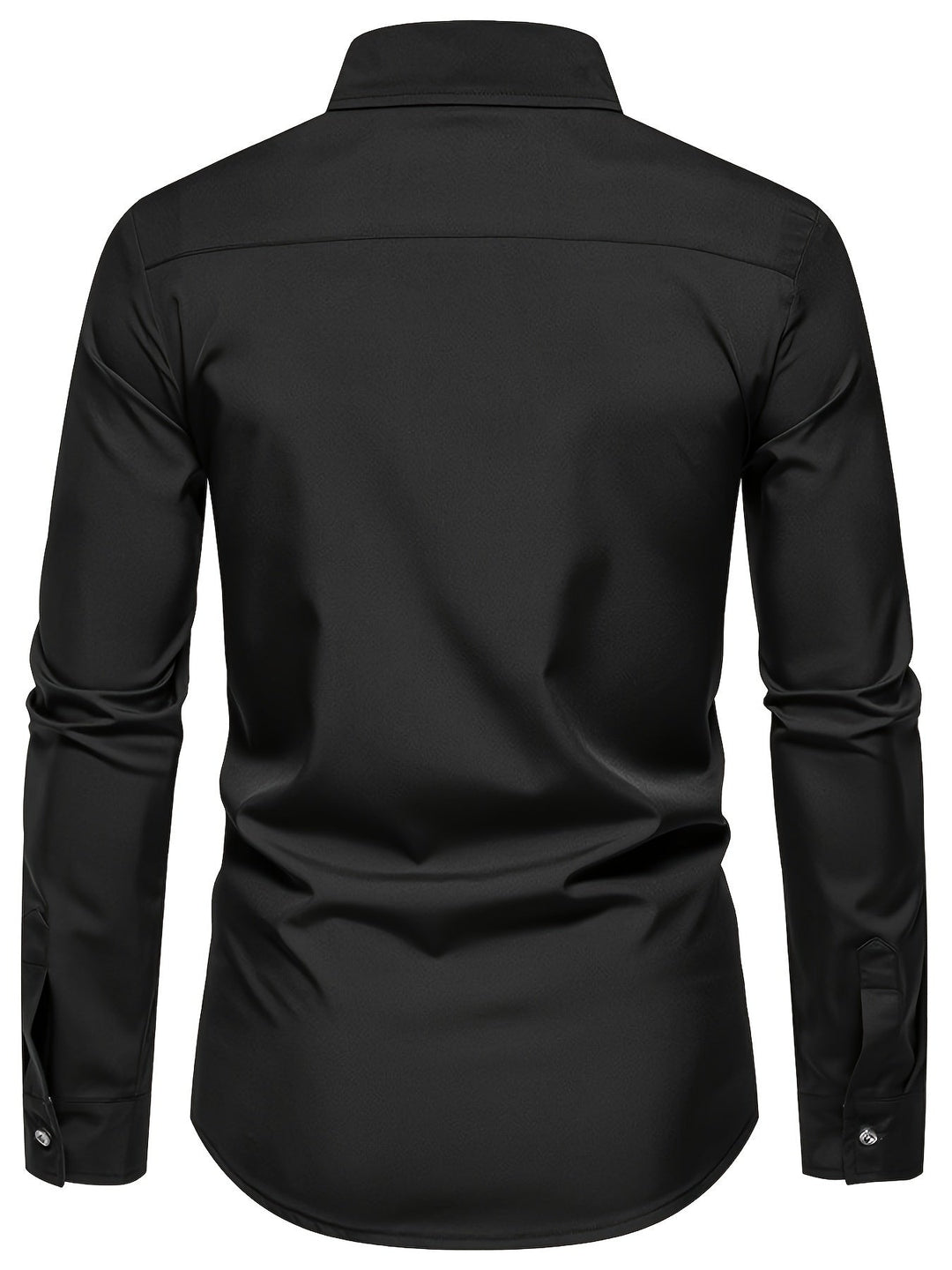 Men's Contrast Trim Button-Up Shirt