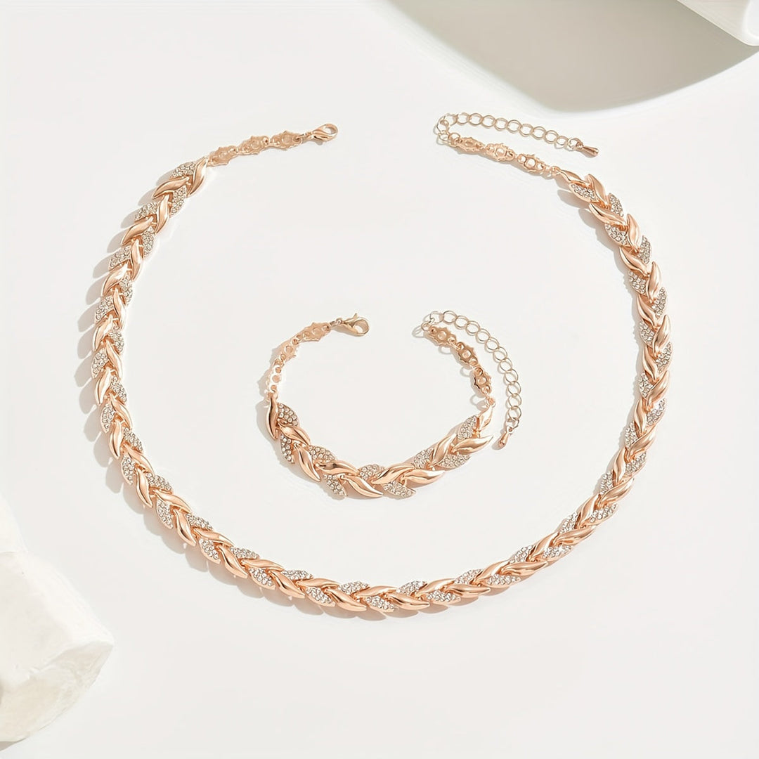 Elegant Necklace and Bracelet Set for Women
