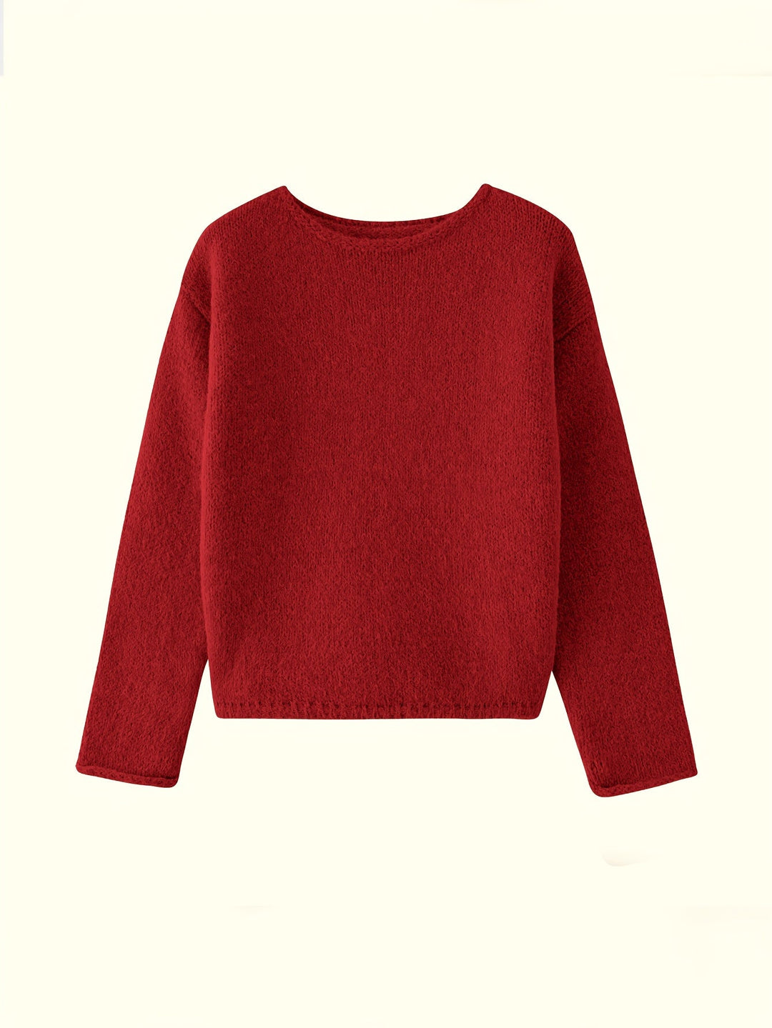 Crew Neck Sweater for Women, Relaxed Style