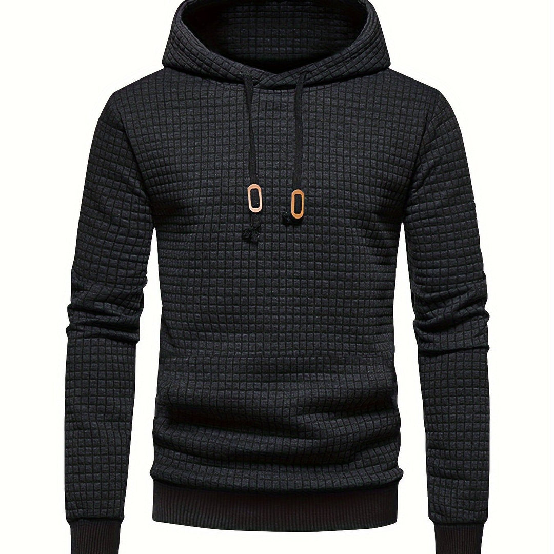 Textured Hooded Pullover Hoodie for Men