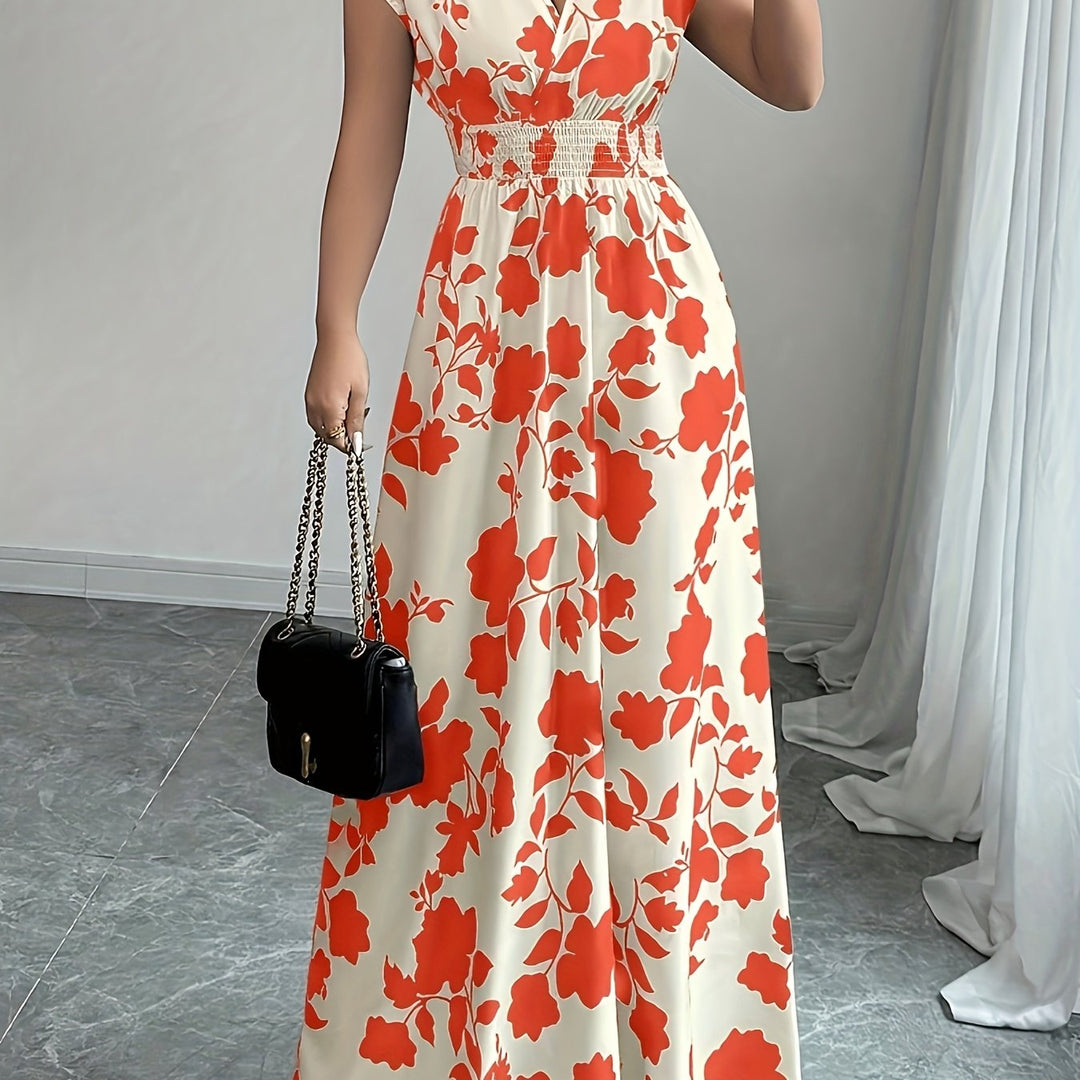 Ladies Flowing Floral Maxi Dress