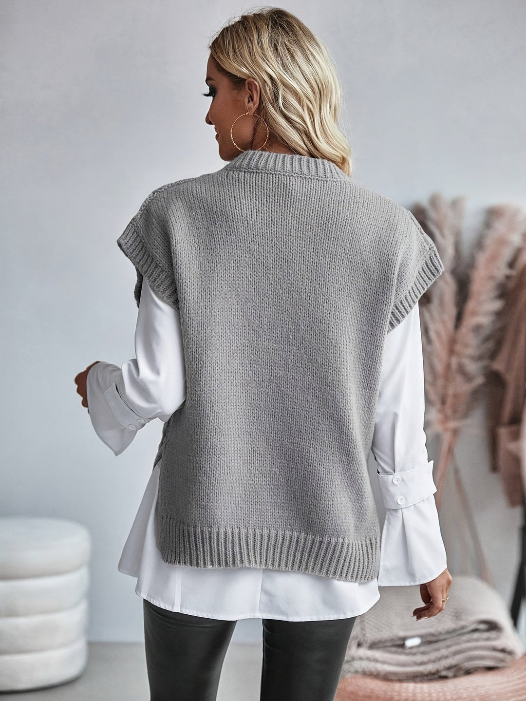 Cable-Knit Sweater Vest for Women, Cozy Style
