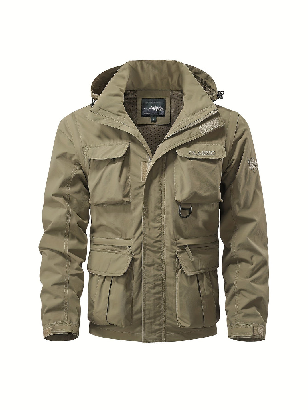 Multi-Pocket Cargo Jacket, Men's Rugged Fit