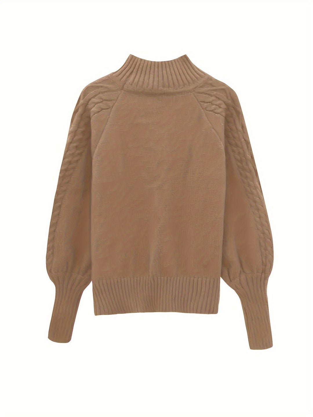 Half-Collar Sweater for Women, Textured Style