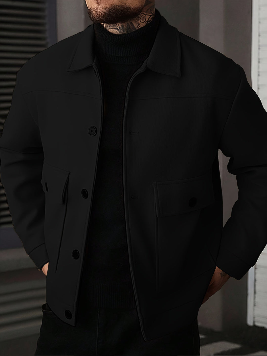 Structured Utility Jacket for Men