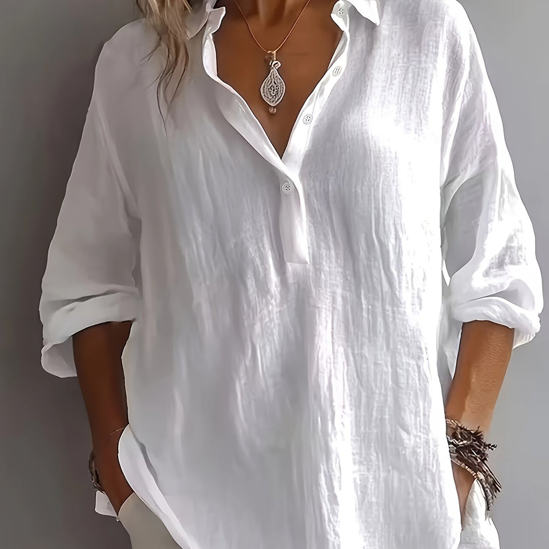 Collared Blouse for Women, Relaxed Style