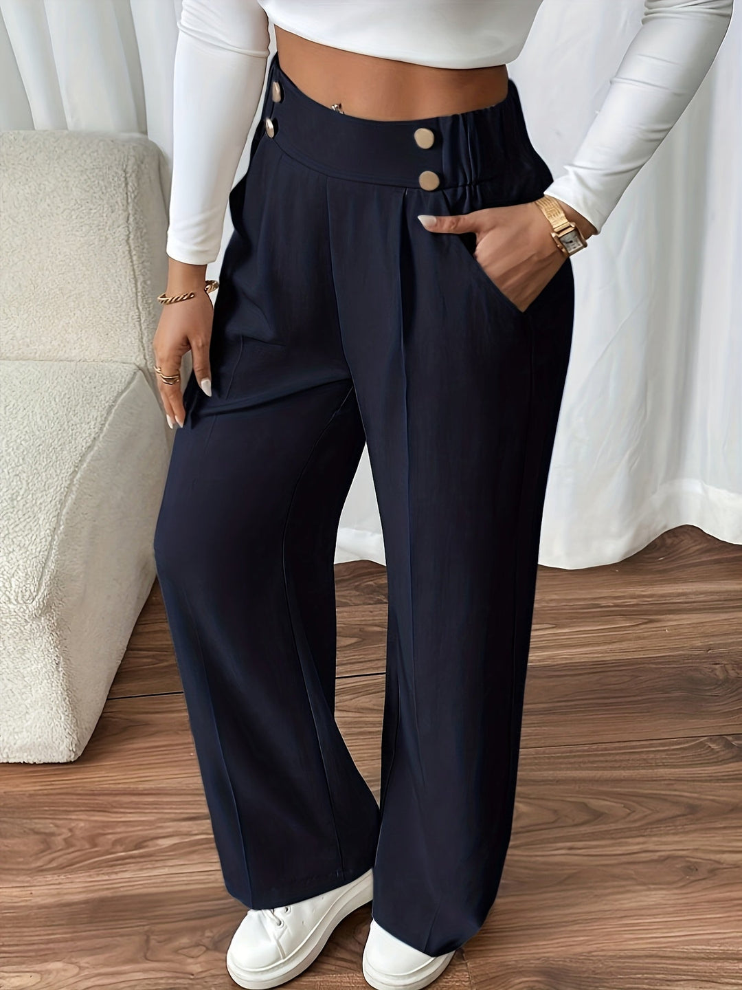 High-Waist Trousers for Women, Tailored Style