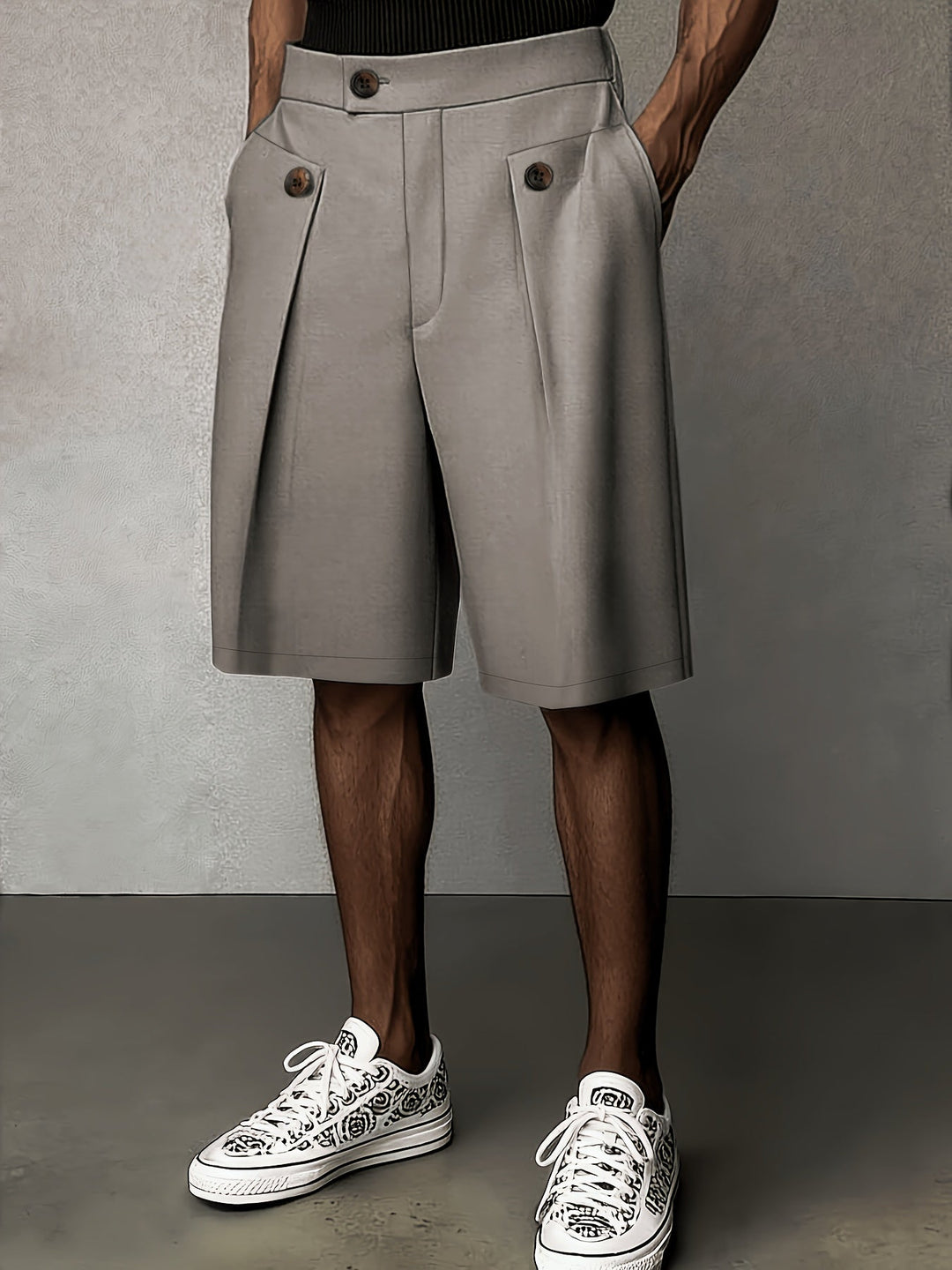 Tailored Pleated Shorts for Men