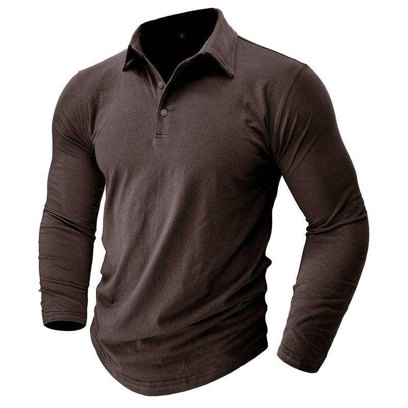 Premium Long-Sleeve Polo for Men, Stylish Style