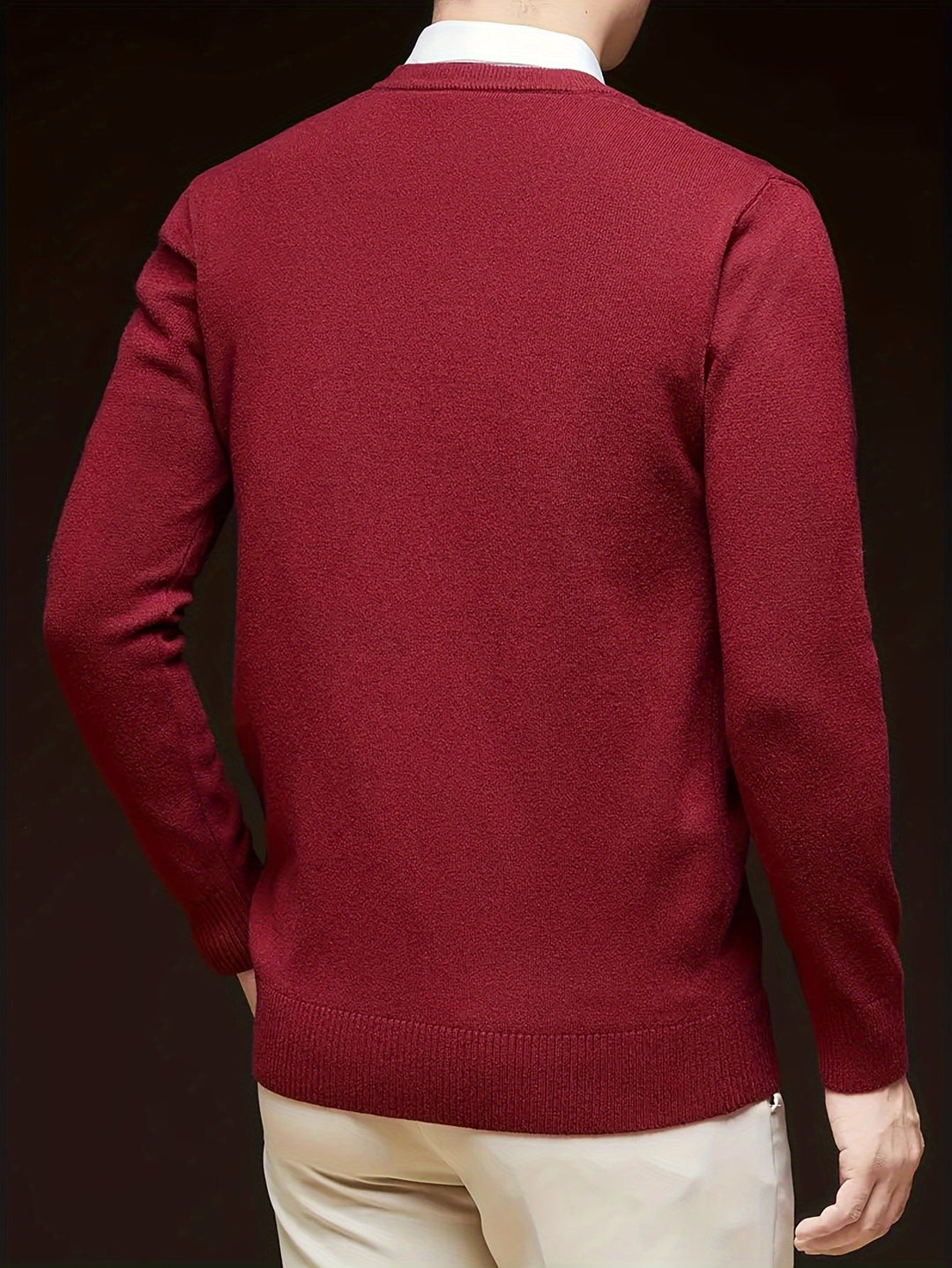 Refined V-Neck Sweater for Men