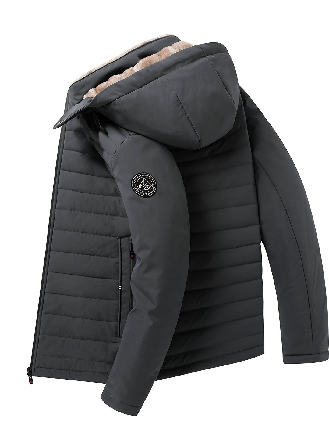 Hooded Insulated Coat for Men