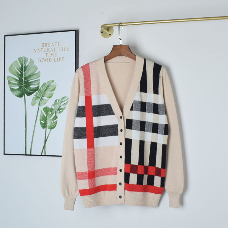 Women's Knit Cardigan – Gray, Khaki