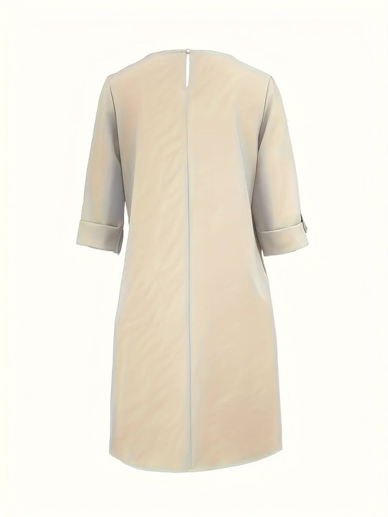 Round Neck Dress, Women's Comfortable Fit