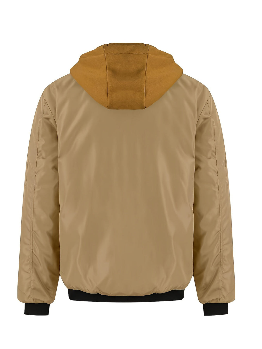 Hooded Warm-Lined Zip Jacket for Men, Plus Size