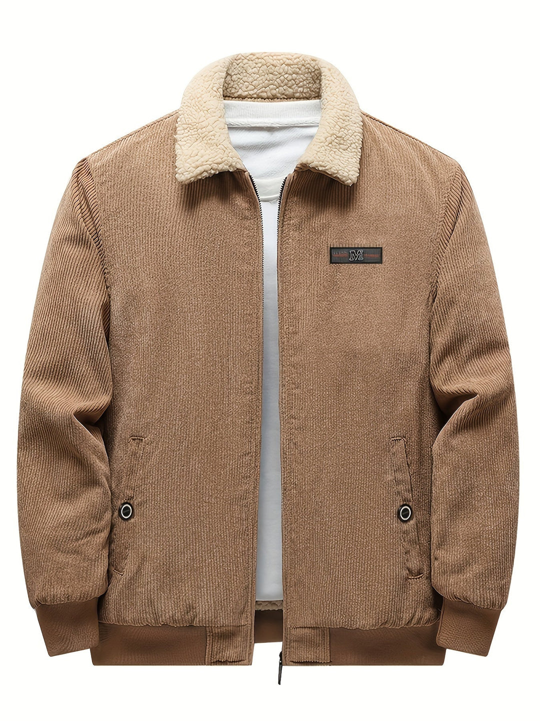 Cozy-Lined Workwear Jacket for Men