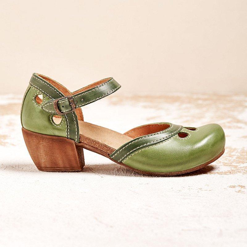 Comfort Low-Heel T-Strap Sandals for Women