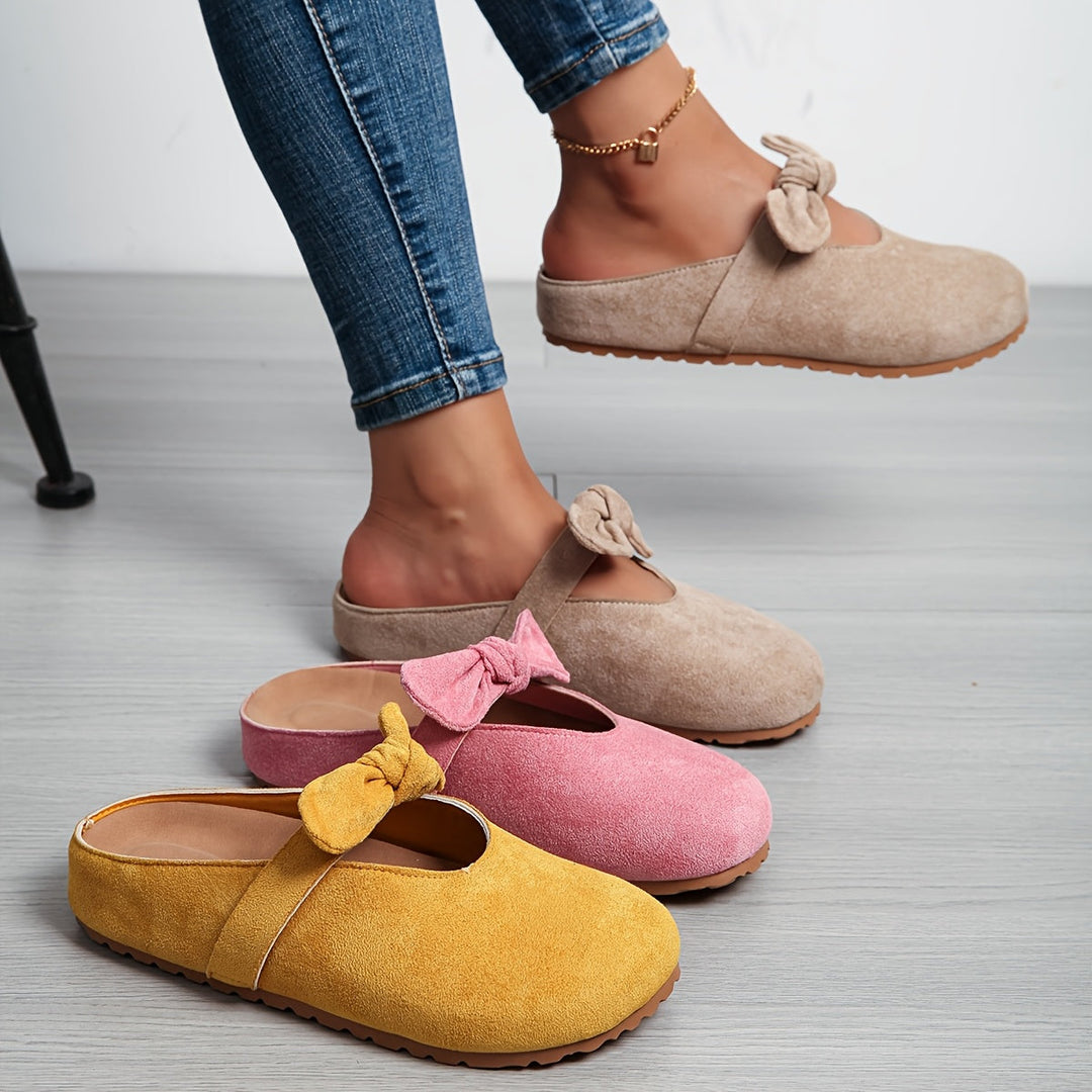 Bow Slip-On Mules, Women's Soft Fit