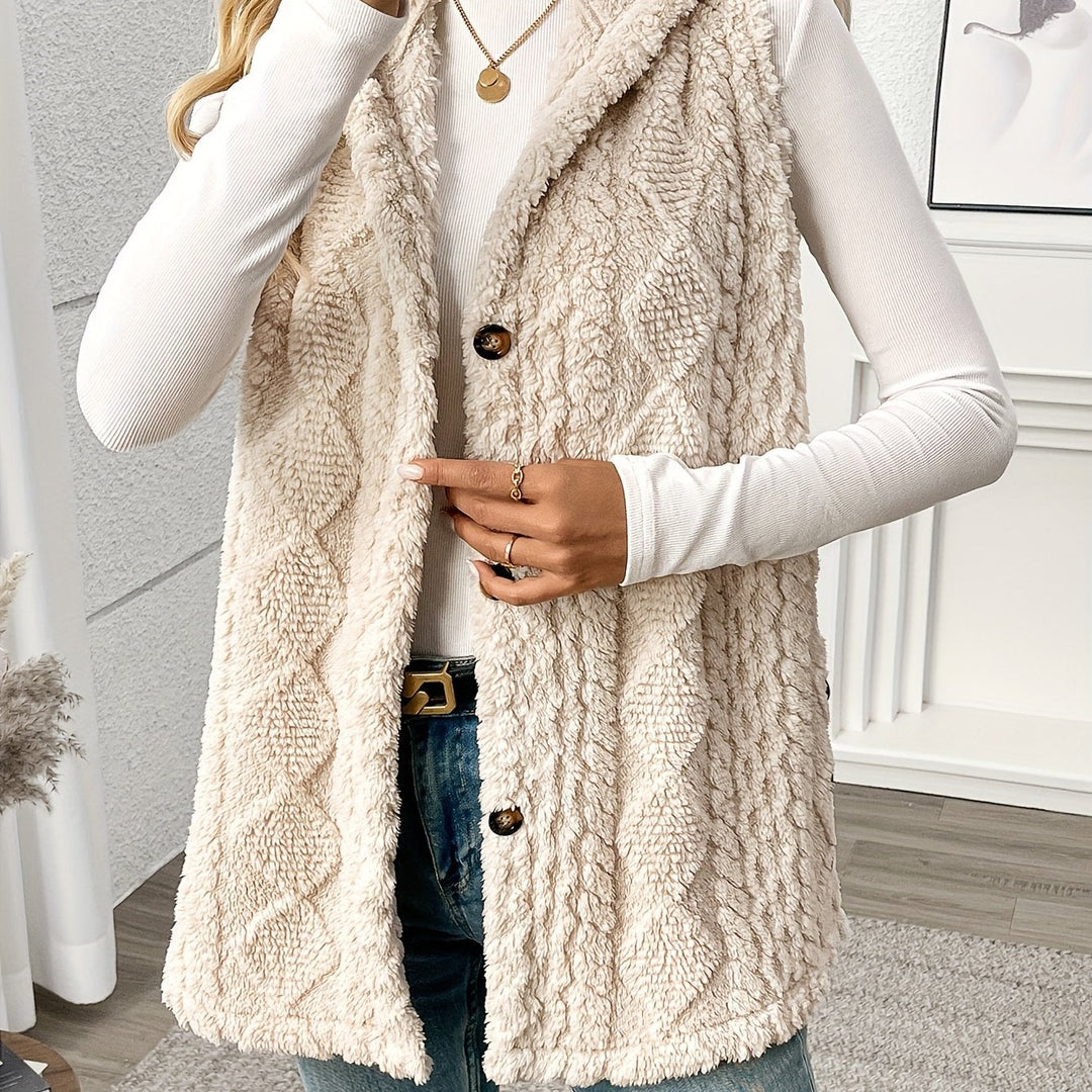 Cozy Hooded Sleeveless Vest for Women