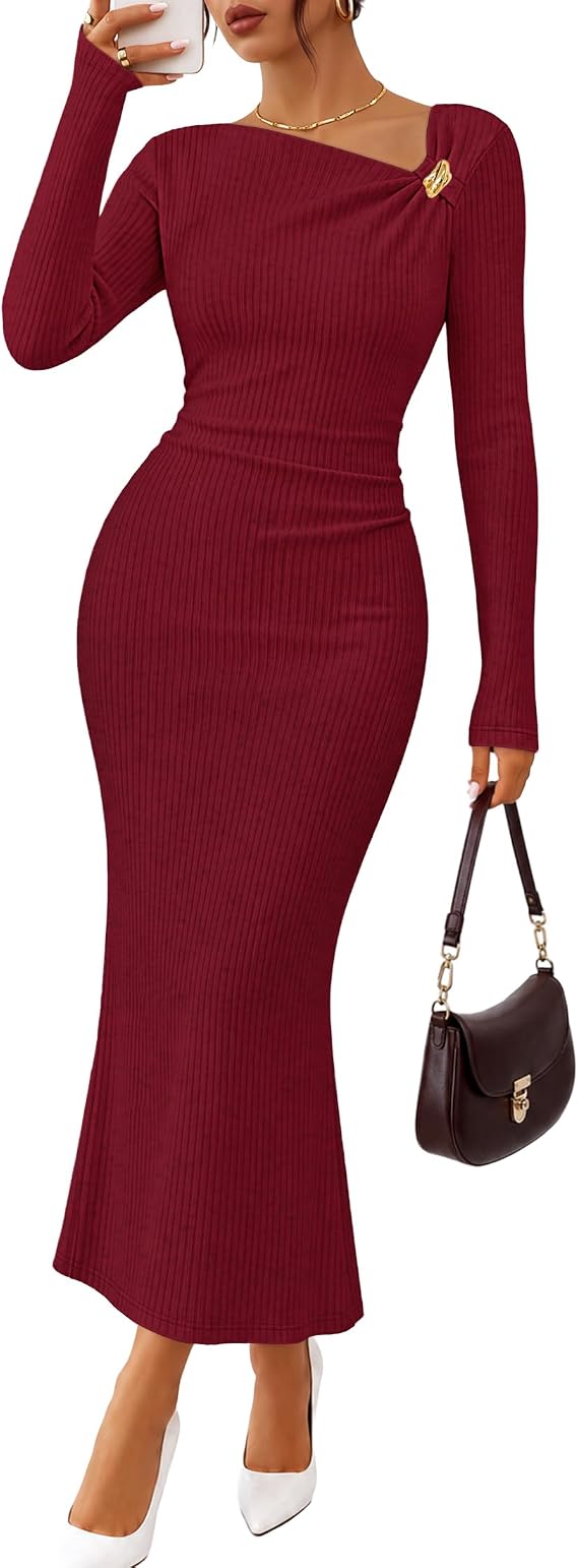 Women's Bodycon Workwear Long Sleeve Cocktail Dress – detail
