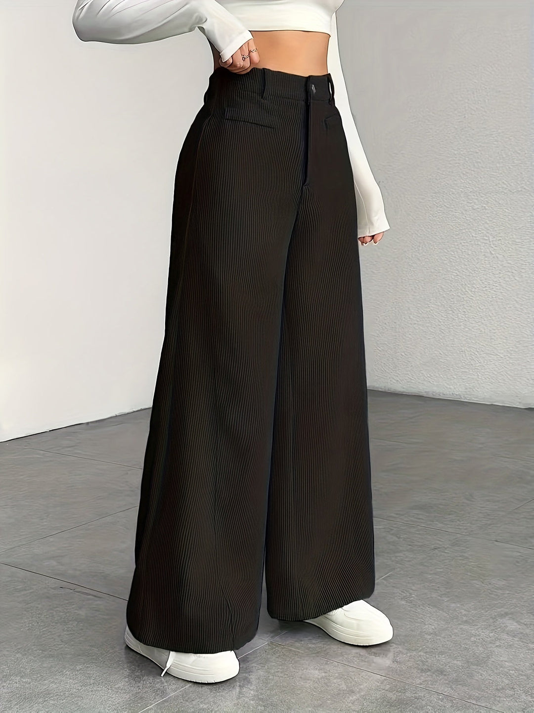Women's High-Waisted Wide-Leg Trousers
