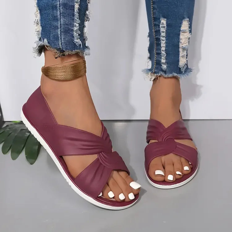 Cushioned Cross-Strap Sandals for Women