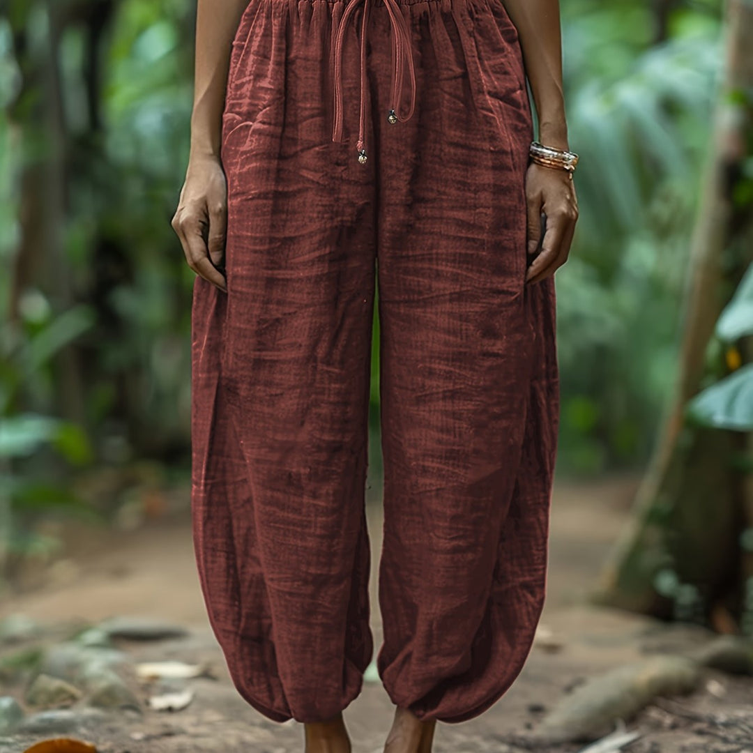 Drawstring Lantern Pants, Women's Relaxed Fit