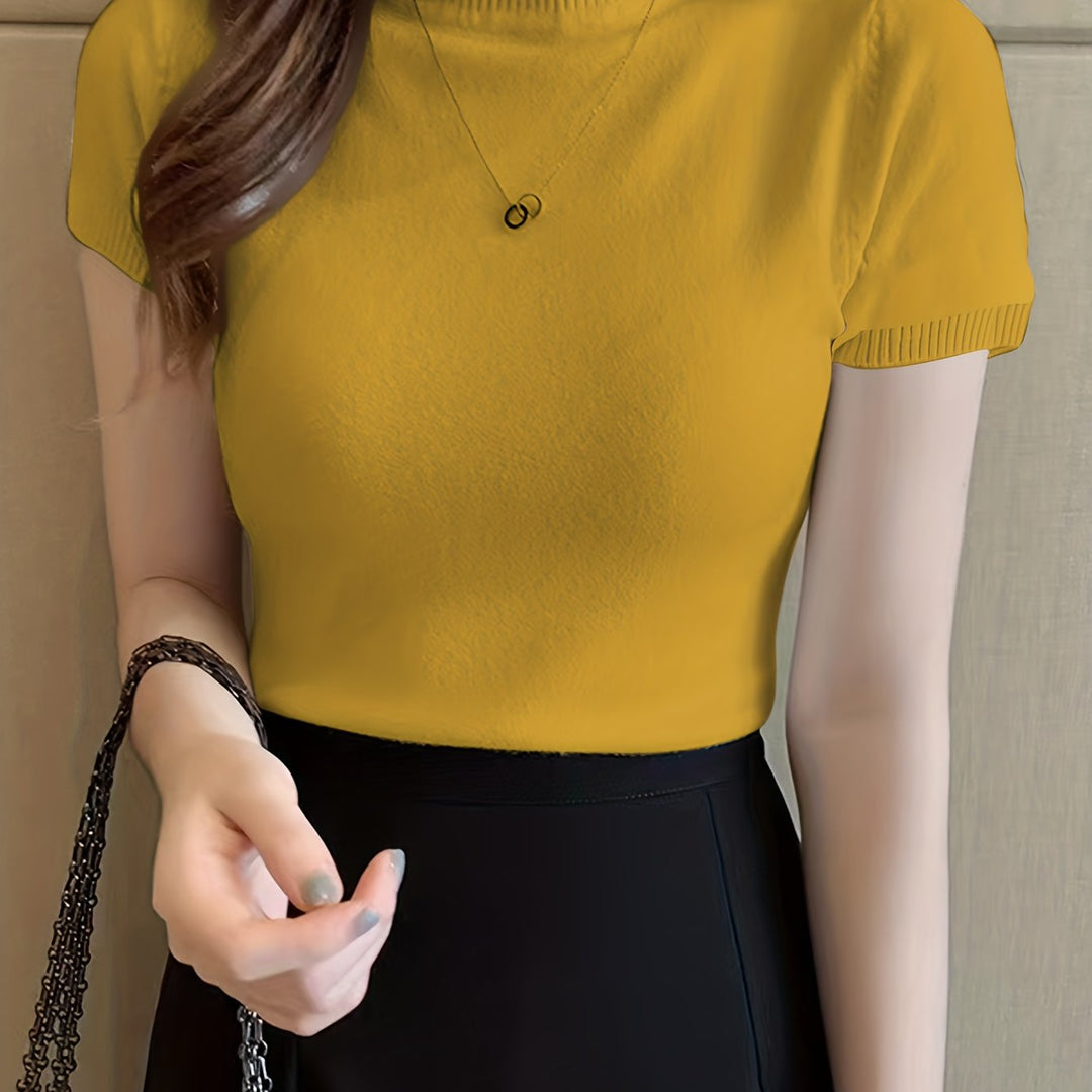 Ladies Refined Mock-Neck Top