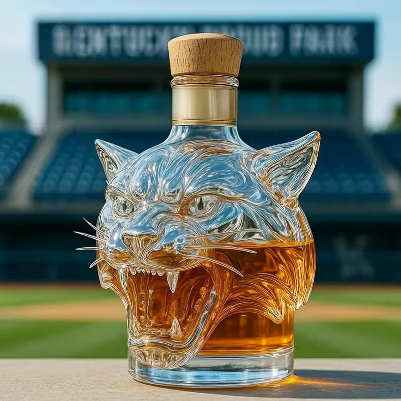 Whisky Bottle Tiger Design