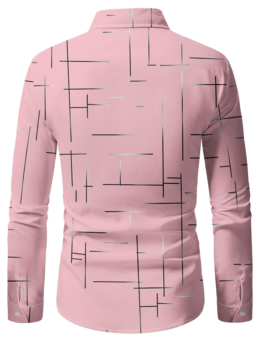 Refined Line-Print Shirt for Men