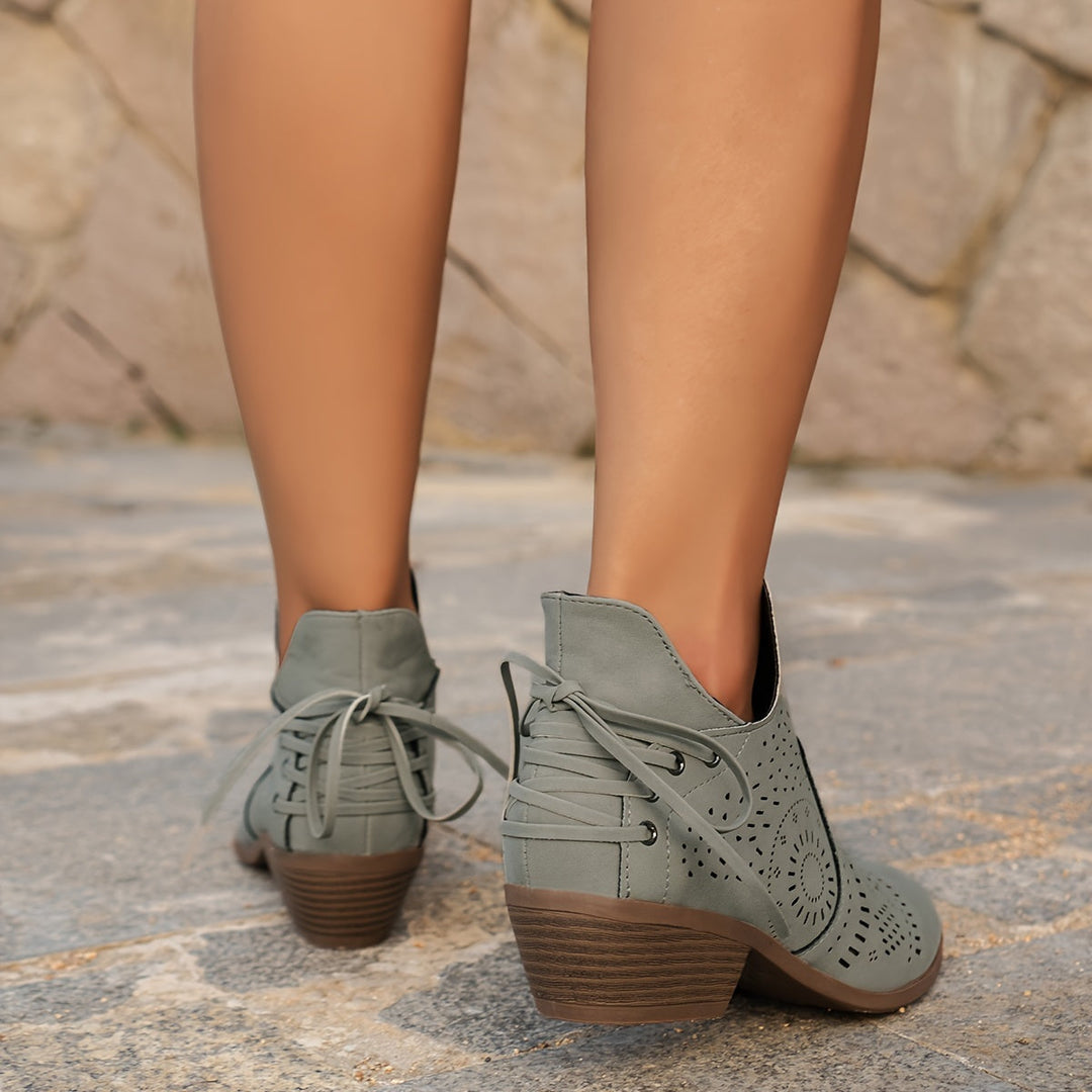 Cutout Detail Ankle Boots for Women