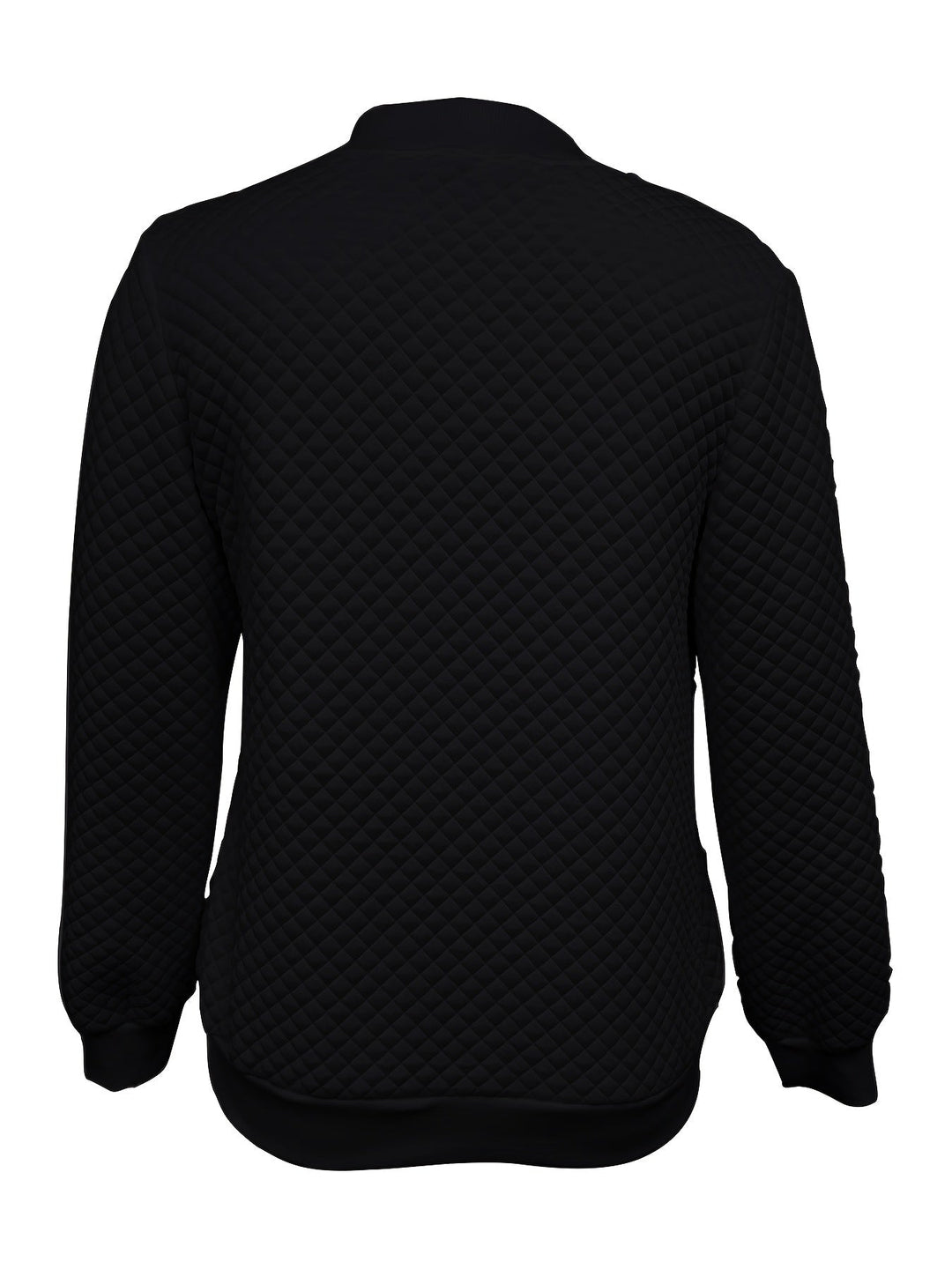 Quilted-Texture Baseball Jacket for Women