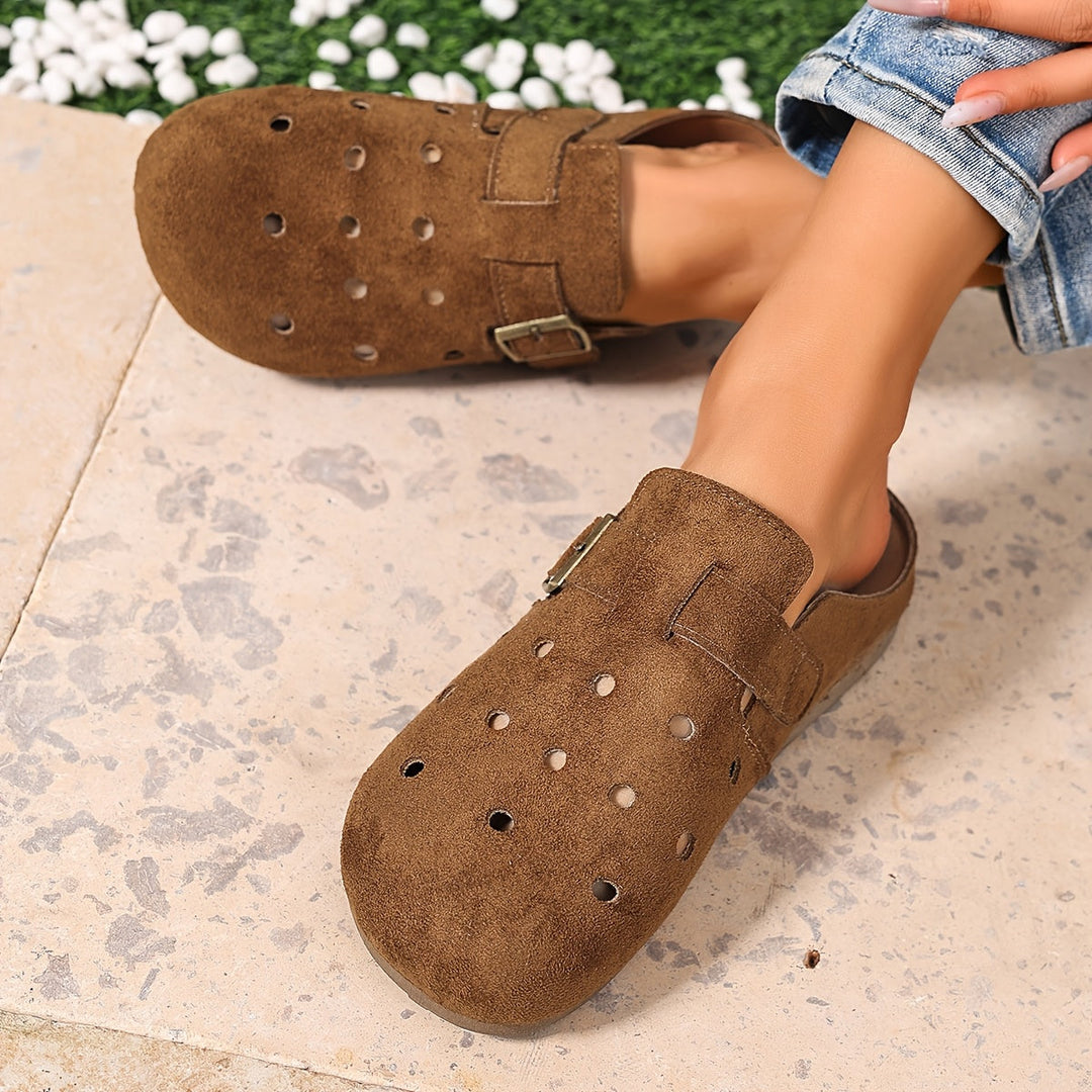 Buckle-Detail Slip-On Clogs for Women