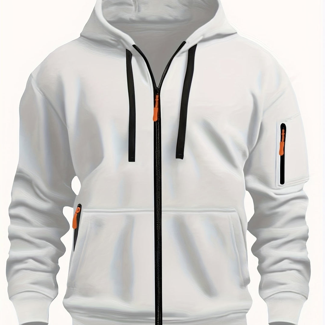 Everyday Zip-Up Hoodie for Men, Plus Size