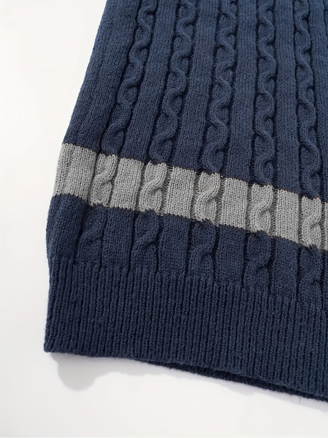 Cable-Knit Pullover for Men, Classic Style