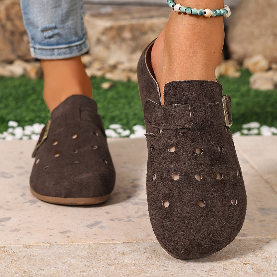 Buckle-Detail Slip-On Clogs for Women