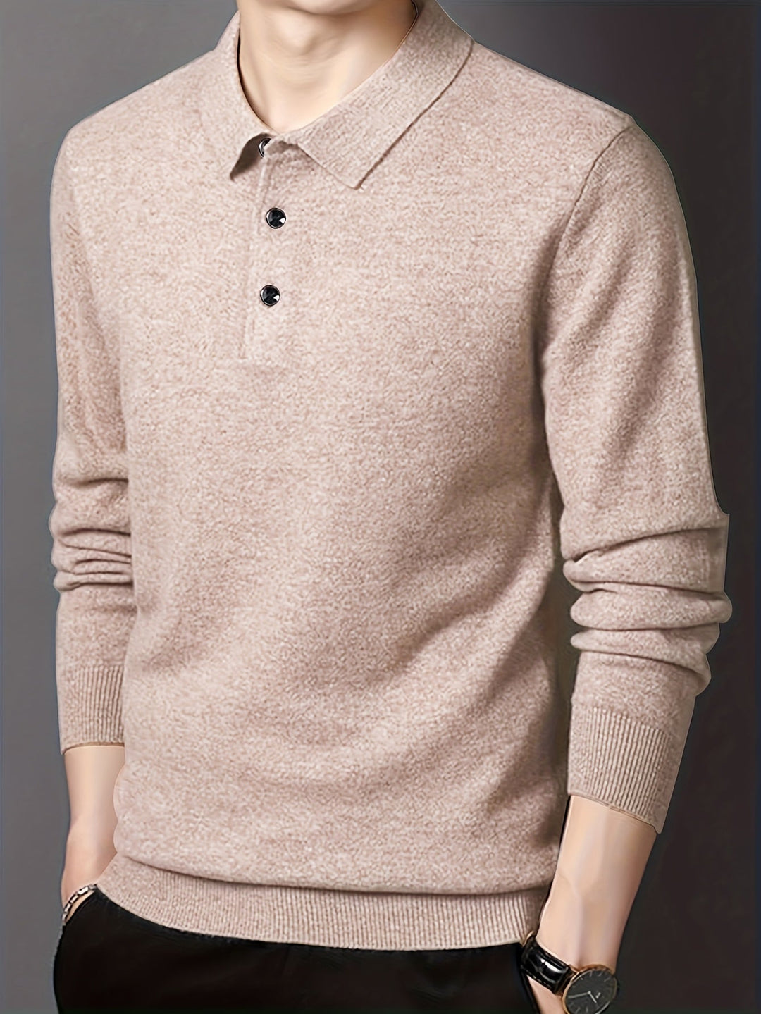 Collared Polo Shirt for Men, Refined Style