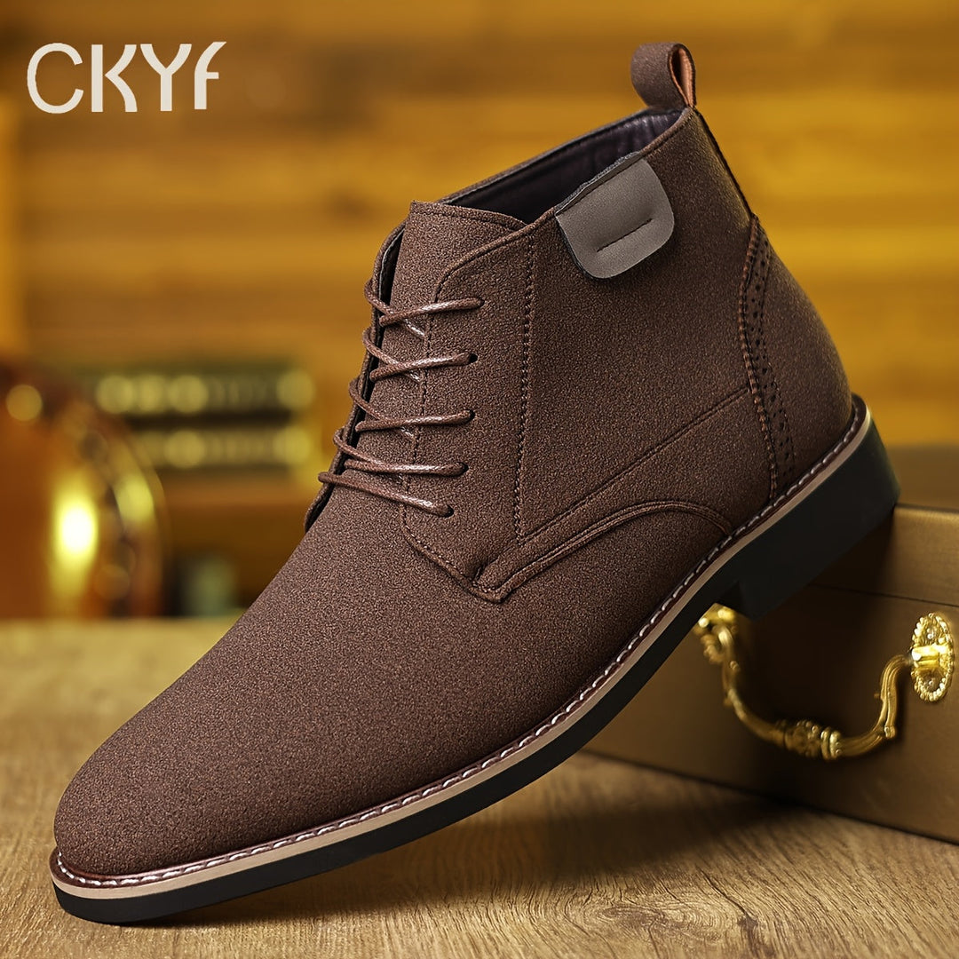 Refined Lace-Up Ankle Boots for Men
