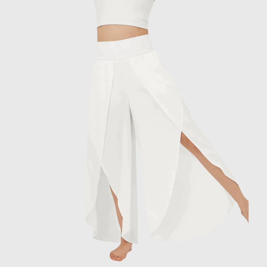 Flowing Wide-Leg Split Pants for Women