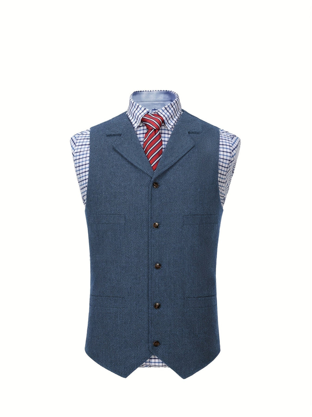 Heritage Herringbone Vest for Men, Plus Size