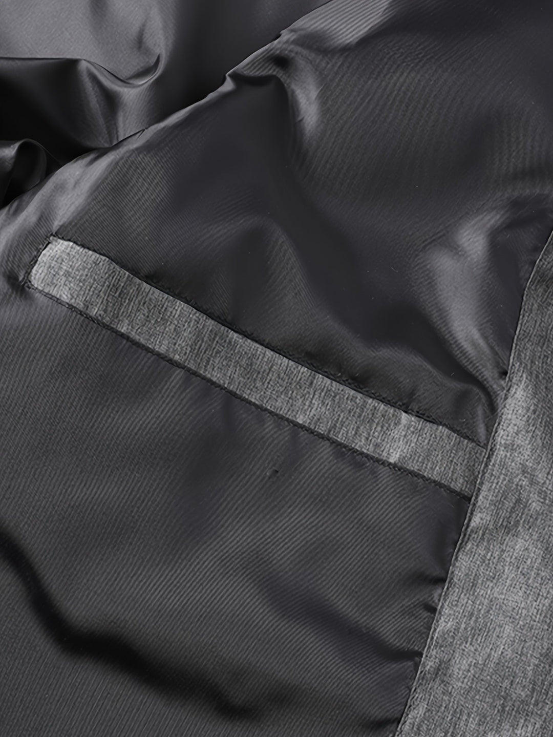 Black Insulated Stand-Collar Vest for Men