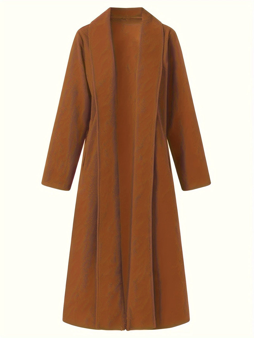 Elegant Longline Coat for Women, Plus Size